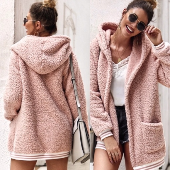 CINDY Furry Blush Hoodie - Picture 2 of 2